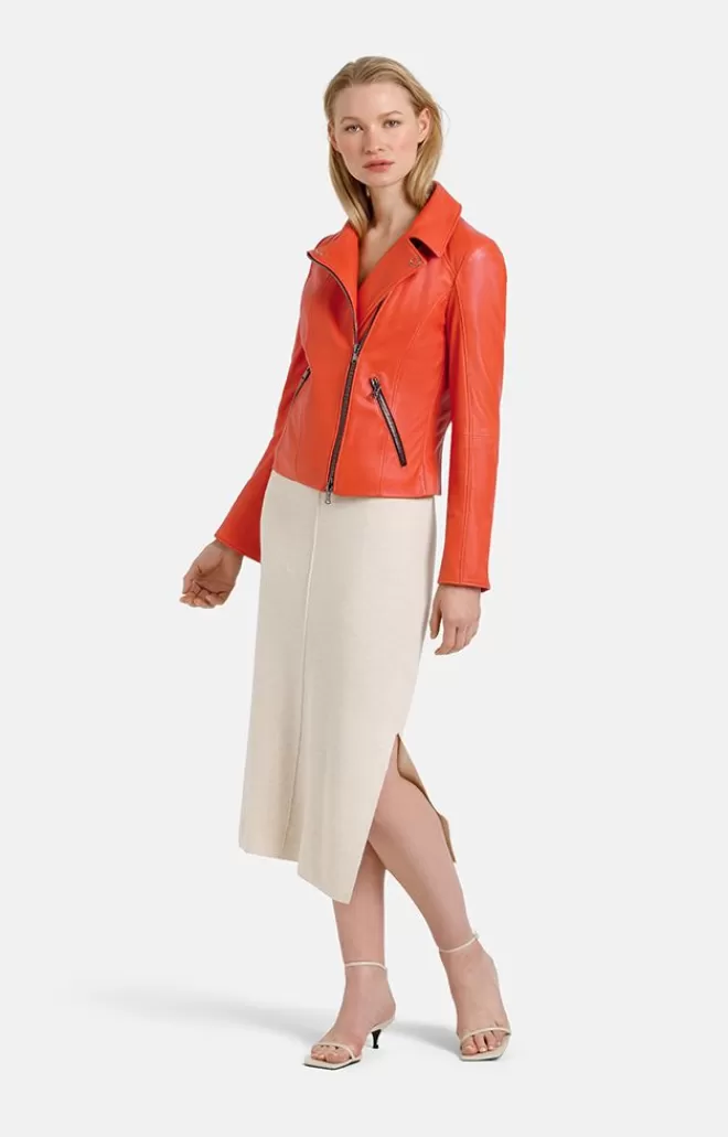 Women WERNER CHRIST Carina: Biker Jacket Crafted In Soft Nappa