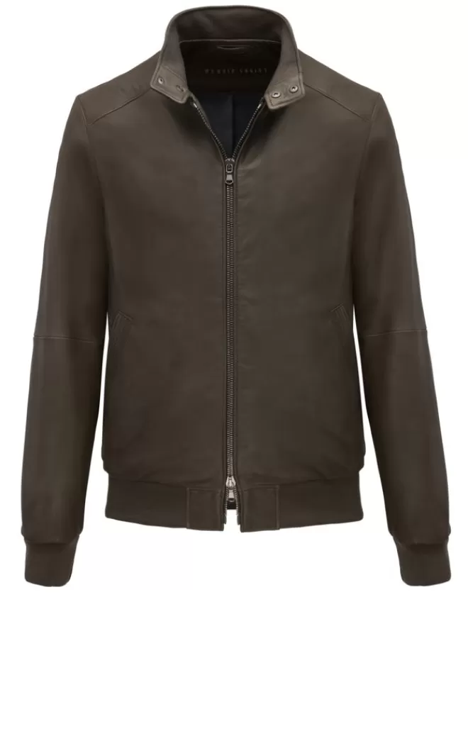 Men WERNER CHRIST Dany Cw: Classic Bomber Crafted In Lamb Nappa