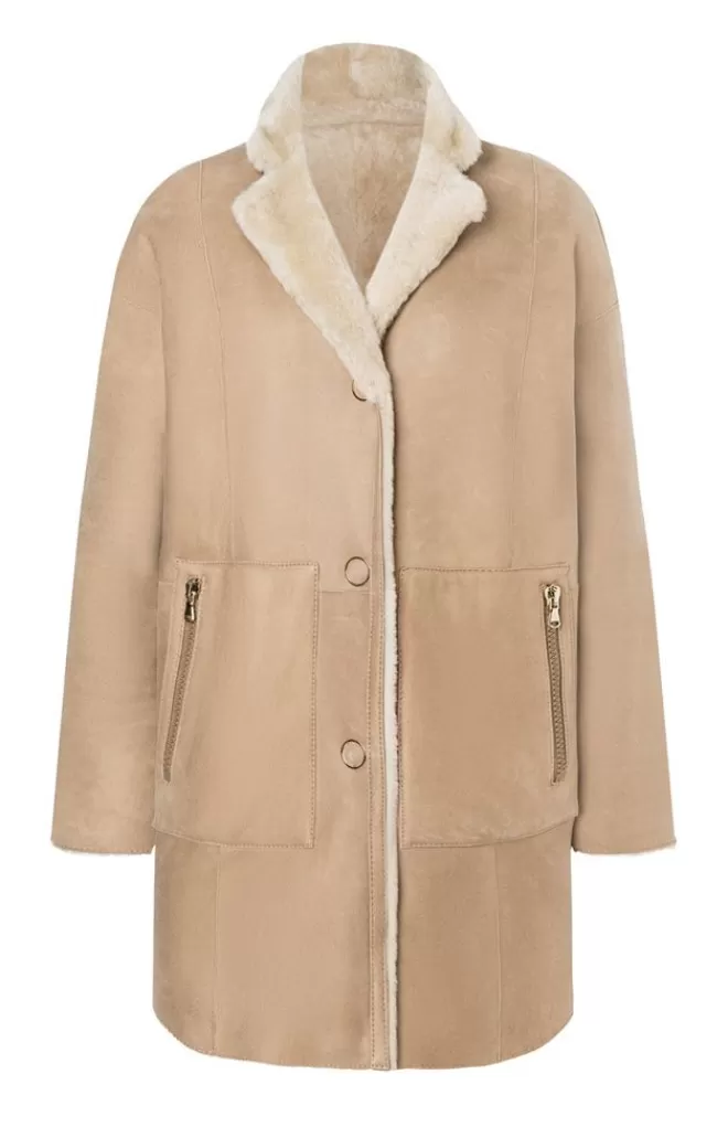 Women WERNER CHRIST Desiree: Classic, Reversible Lambskin Coat