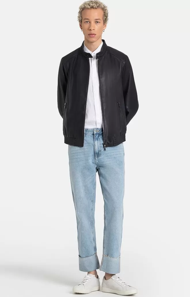 Men WERNER CHRIST Donald: Classic Blouson In Lamb Nappa