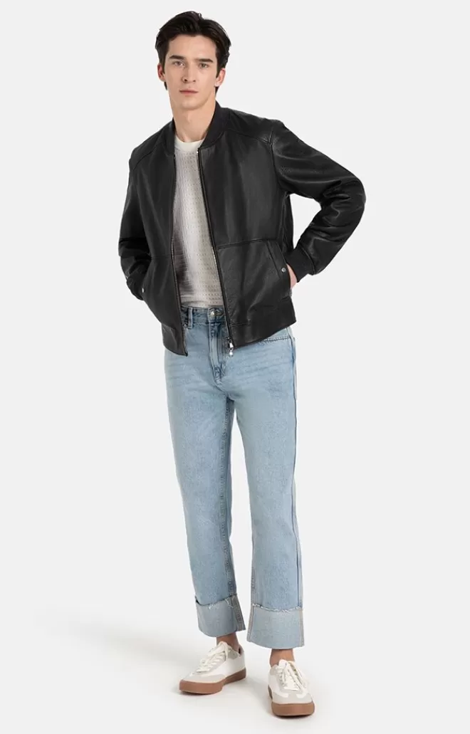 Men WERNER CHRIST Dorian: Classic Blouson With Knitted Details