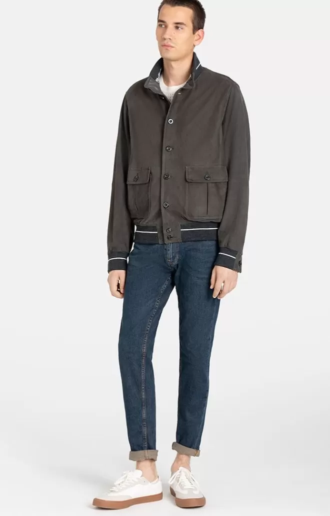 Men WERNER CHRIST Emanuel S: Leather Blouson With Knit