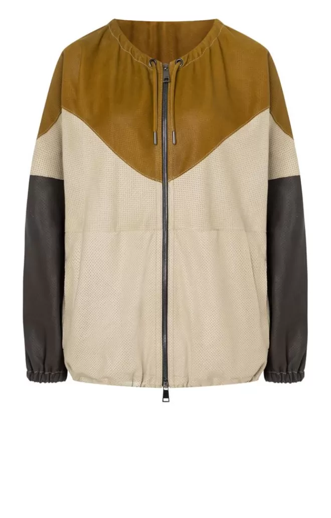 Women WERNER CHRIST Fabia Kp: Colour-Blocking Leather Jacket