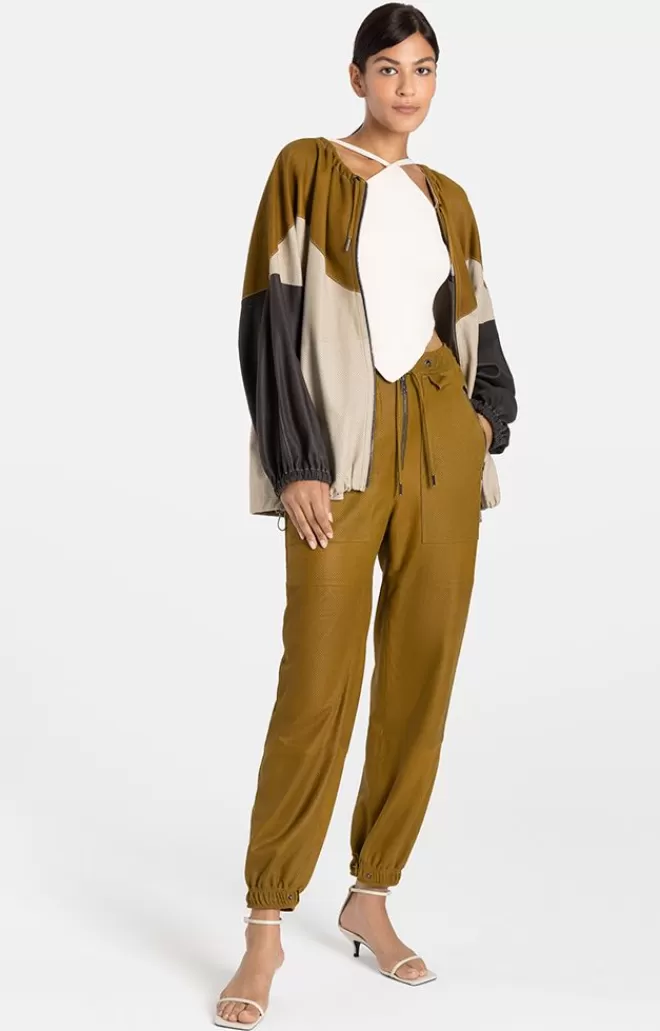 Women WERNER CHRIST Fabia Kp: Colour-Blocking Leather Jacket