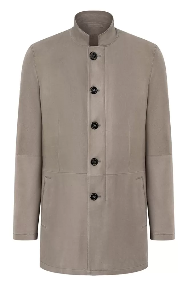 Men WERNER CHRIST Fazius: Jacket In Napped Goat Suede