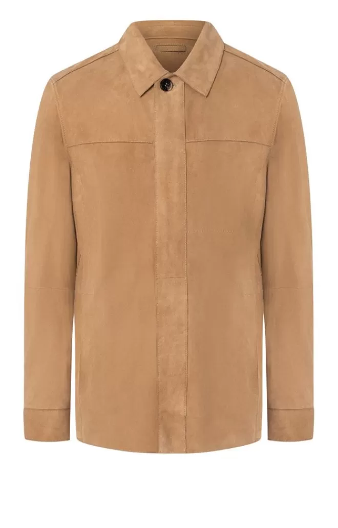 Men WERNER CHRIST Hakim: Light Leather Overshirt