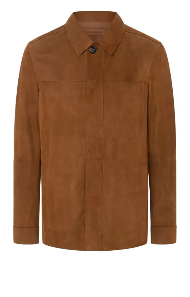 Men WERNER CHRIST Hakim: Light Leather Overshirt
