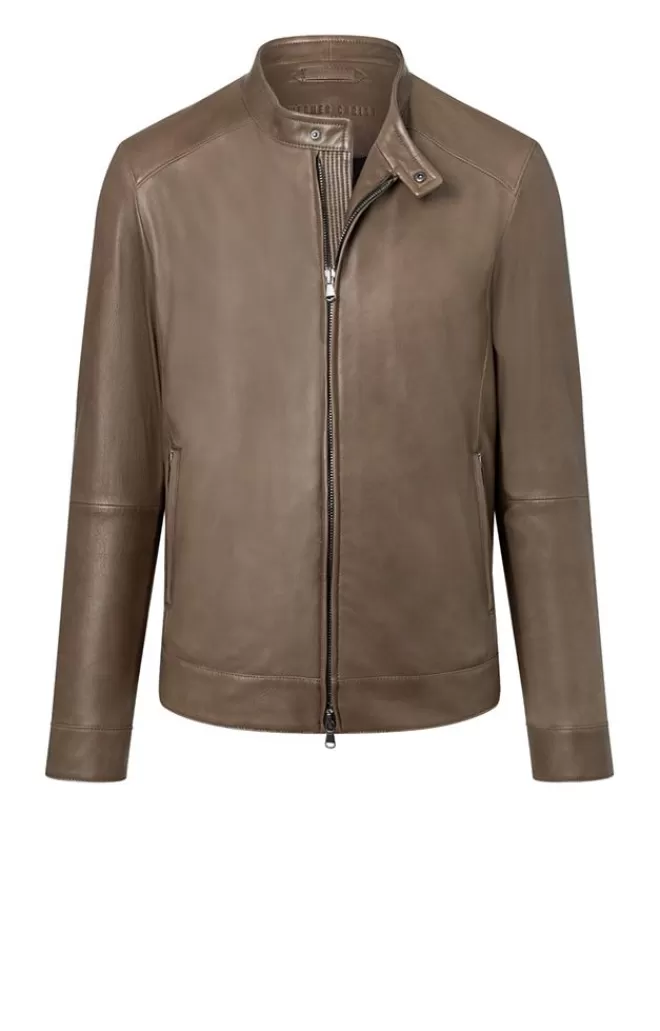 Men WERNER CHRIST Javier: Clean Biker Style With Detailed Stitc