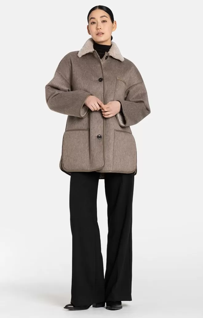 Women WERNER CHRIST Milena: Lambskin And Loden Jacket