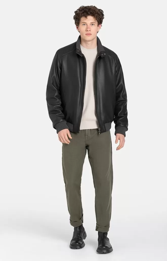 Men WERNER CHRIST Talib: Classic Nappa Blouson With Knitwear